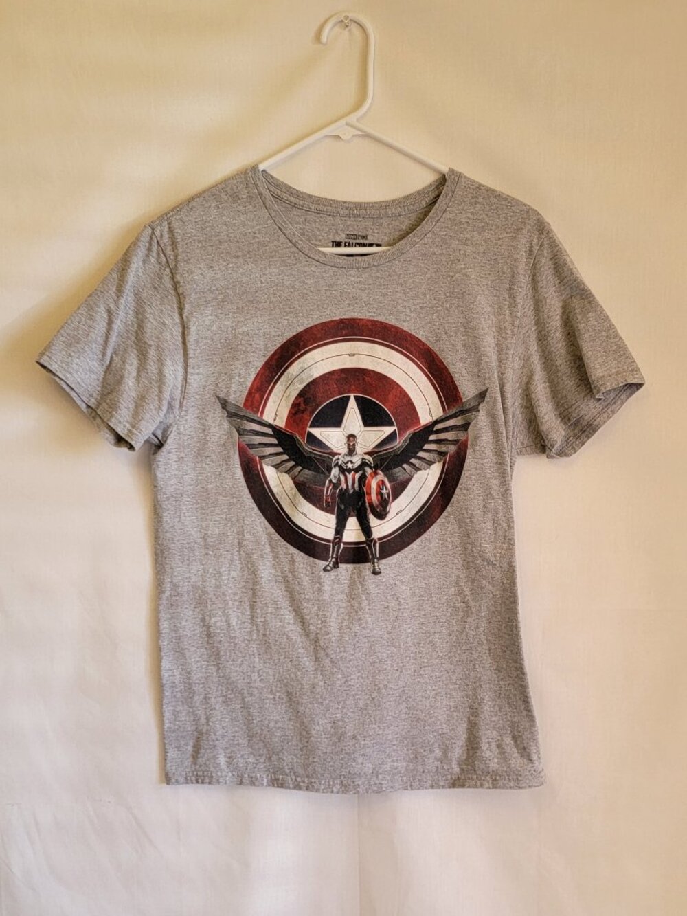 Disney Short Sleeve Grey T-Shirt, Captain America / Falcon, Size M, $12